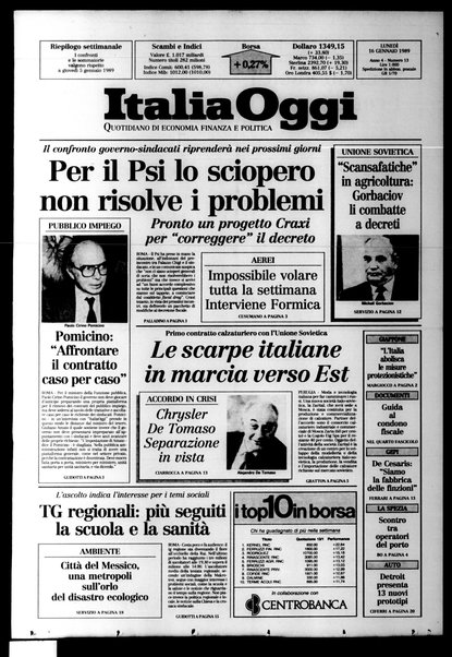 Italia oggi : quotidiano di economia finanza e politica